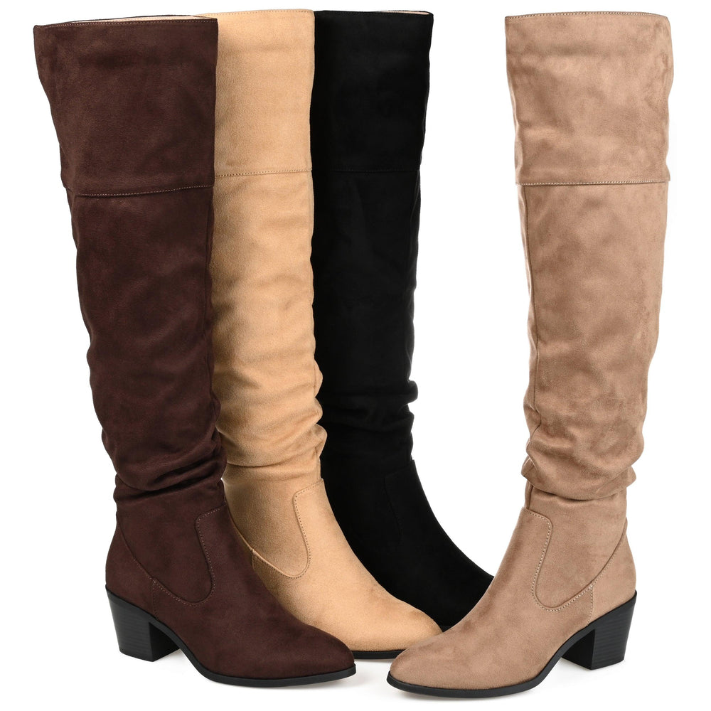 ZIVIA KNEE HIGH BOOTS IN WIDE CALF