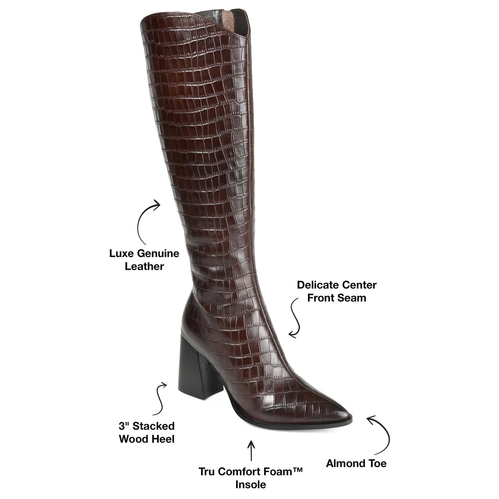 LAILA LEATHER BOOTS IN X-WIDE CALF