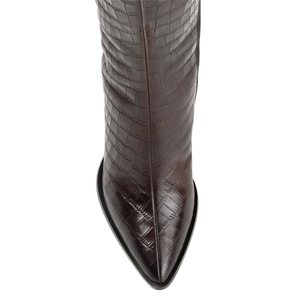 LAILA LEATHER BOOTS IN WIDE CALF