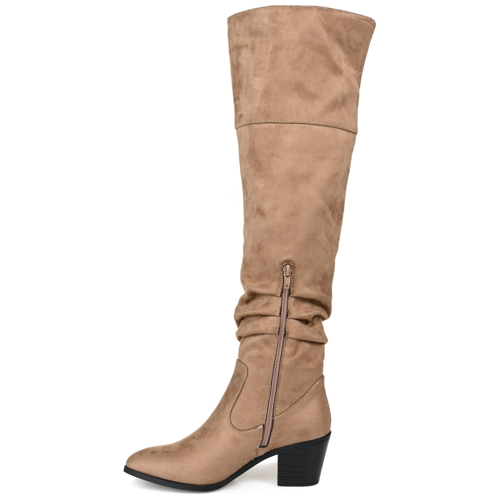 ZIVIA KNEE HIGH BOOTS IN WIDE CALF