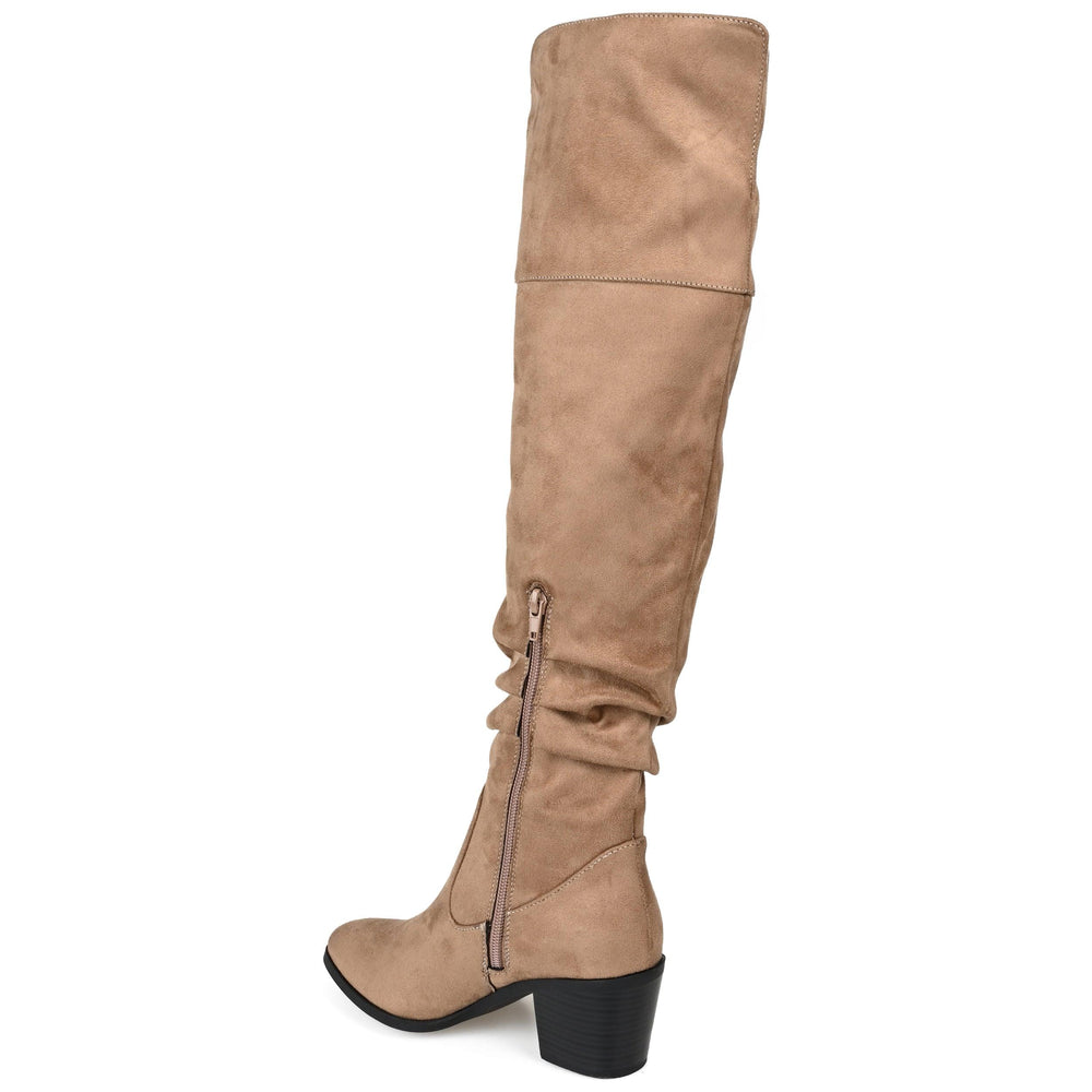 ZIVIA KNEE HIGH BOOTS IN WIDE CALF