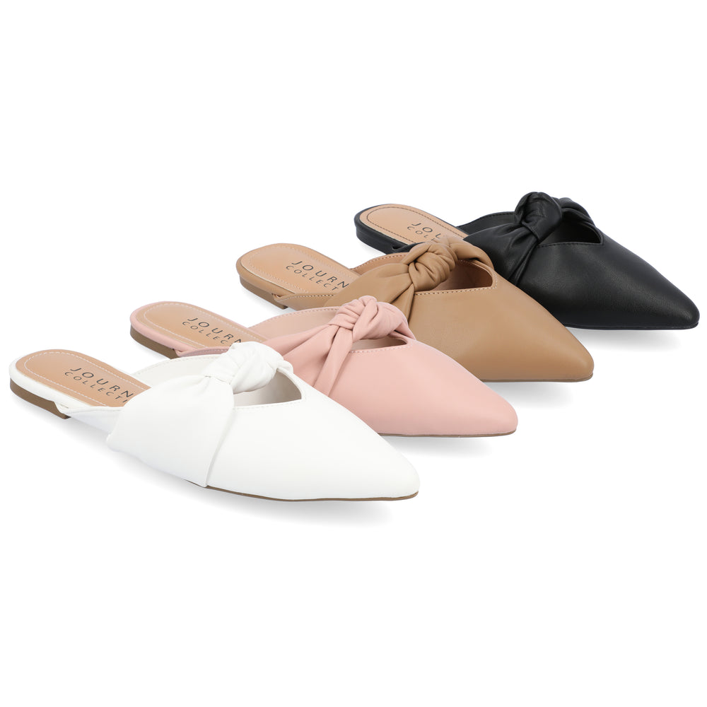 SALINN MULE FLATS IN FAUX LEATHER