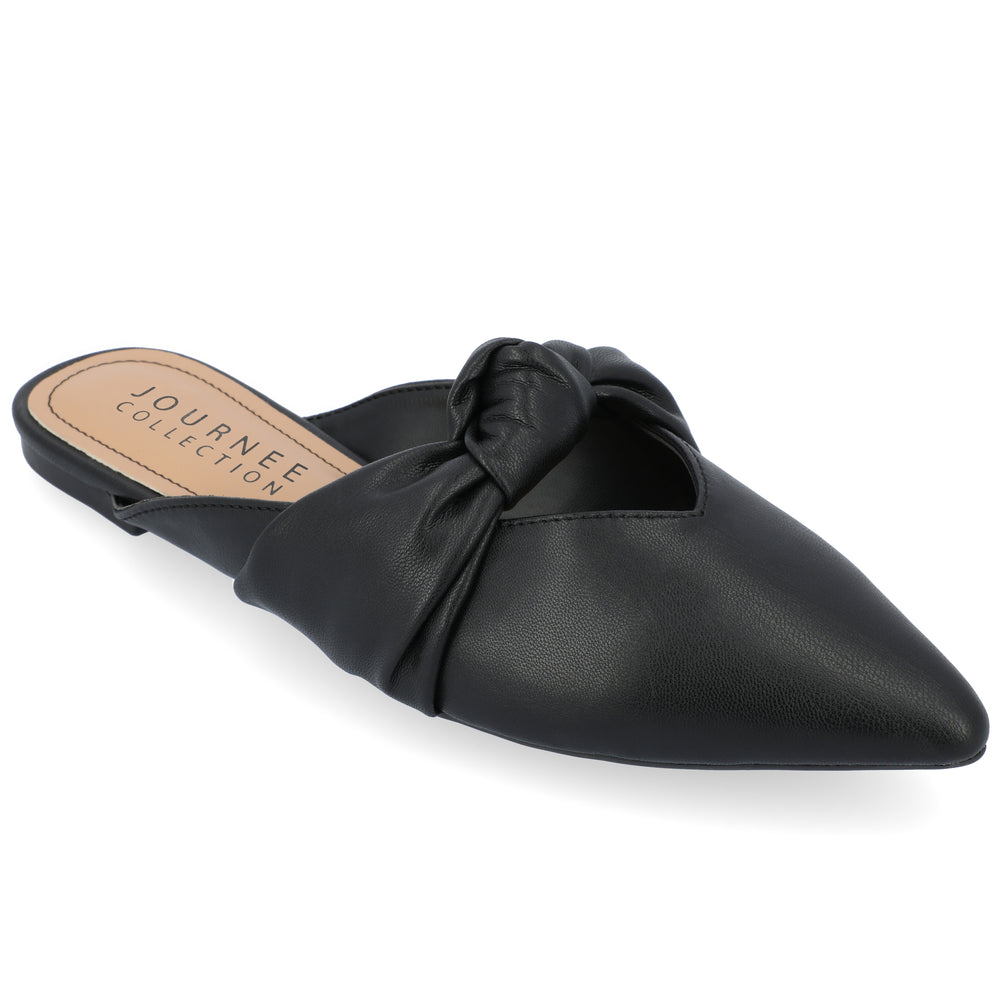 SALINN MULE FLATS IN FAUX LEATHER