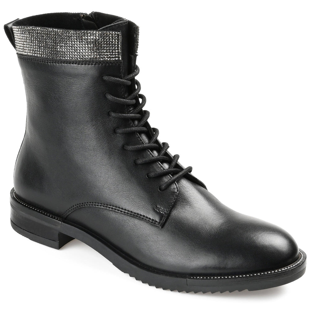 NATARA LACE-UP BOOTIES IN LEATHER