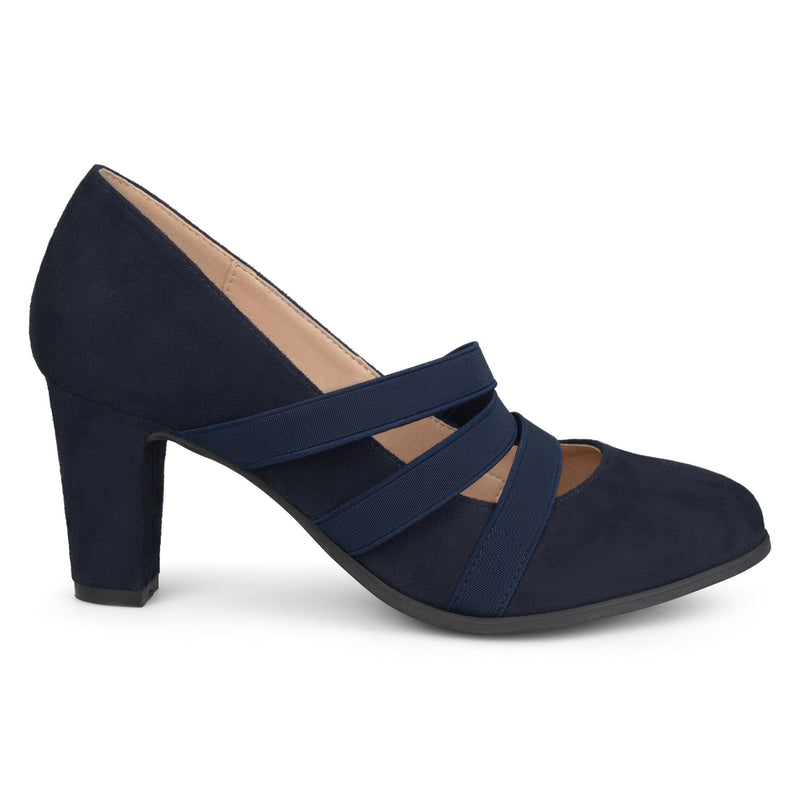 navy blue pumps wide width