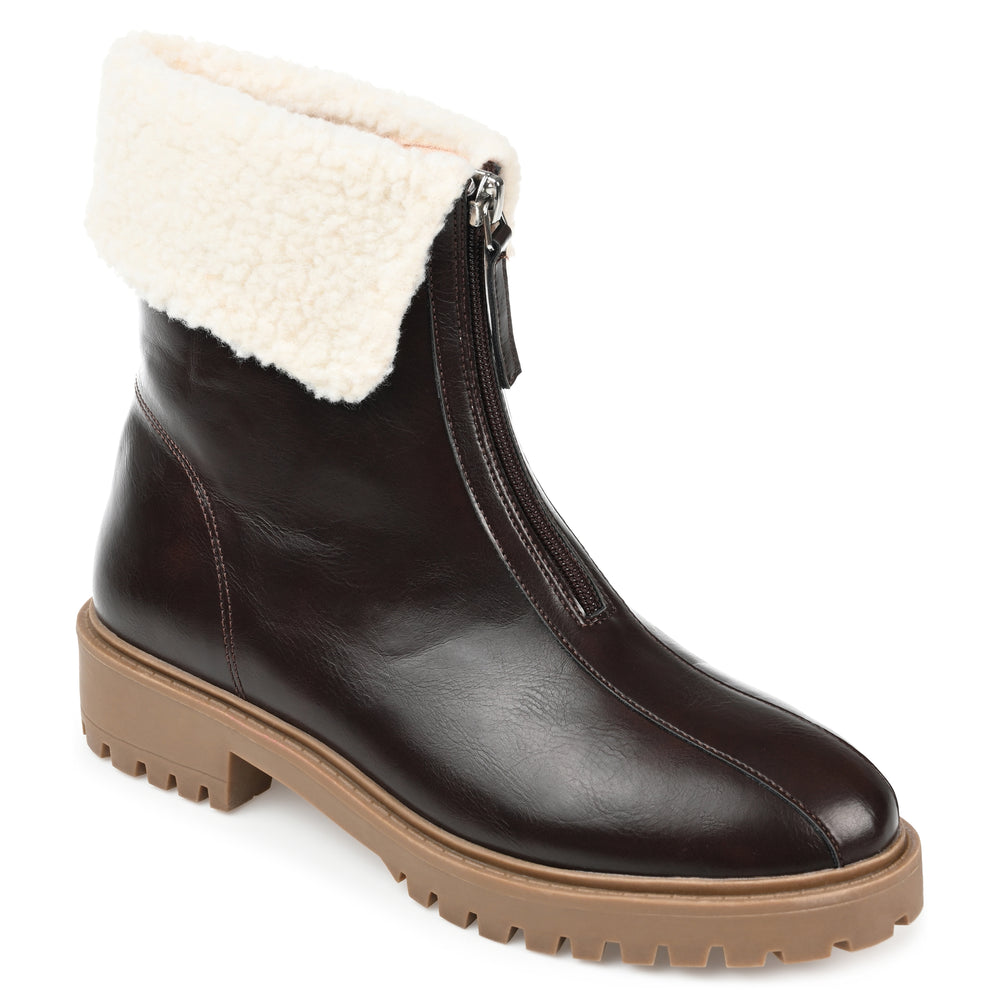 FYNN ZIP-UP BOOTIES IN FAUX LEATHER