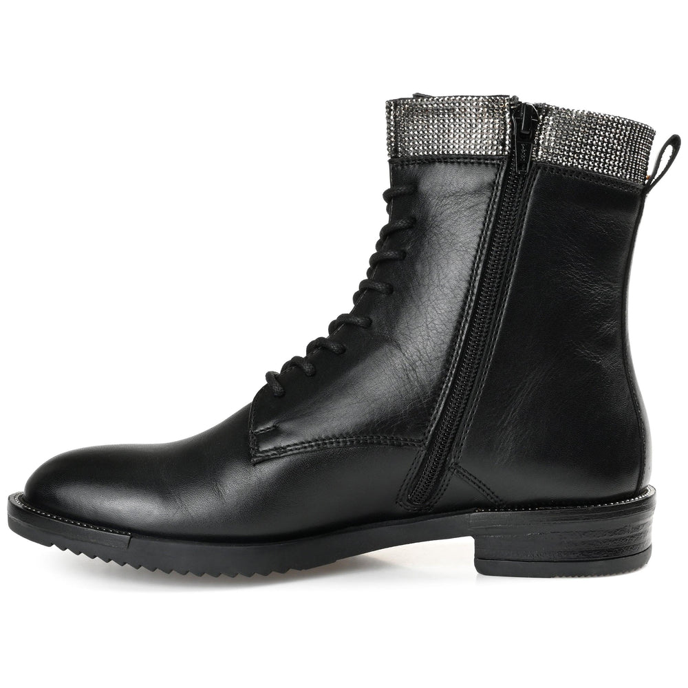 NATARA LACE-UP BOOTIES IN LEATHER