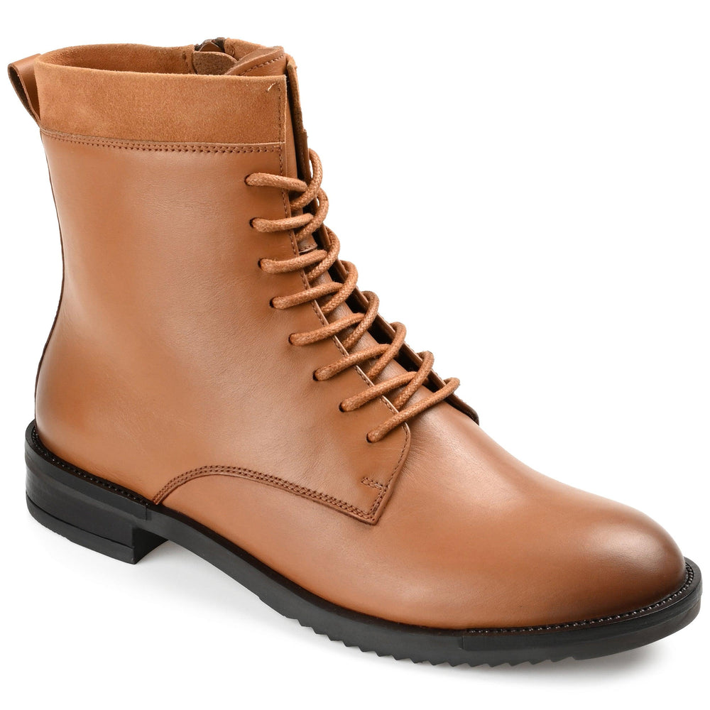 NATARA LACE-UP BOOTIES IN LEATHER