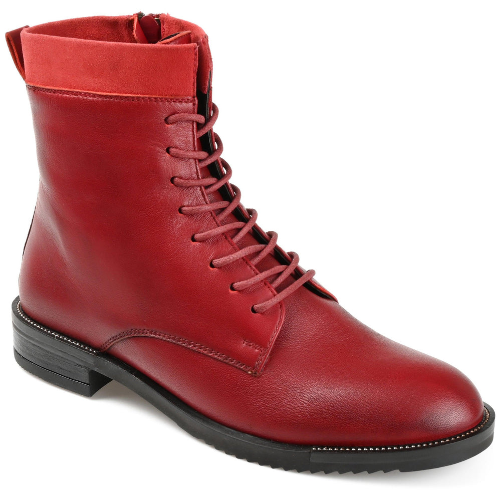 NATARA LACE-UP BOOTIES IN LEATHER