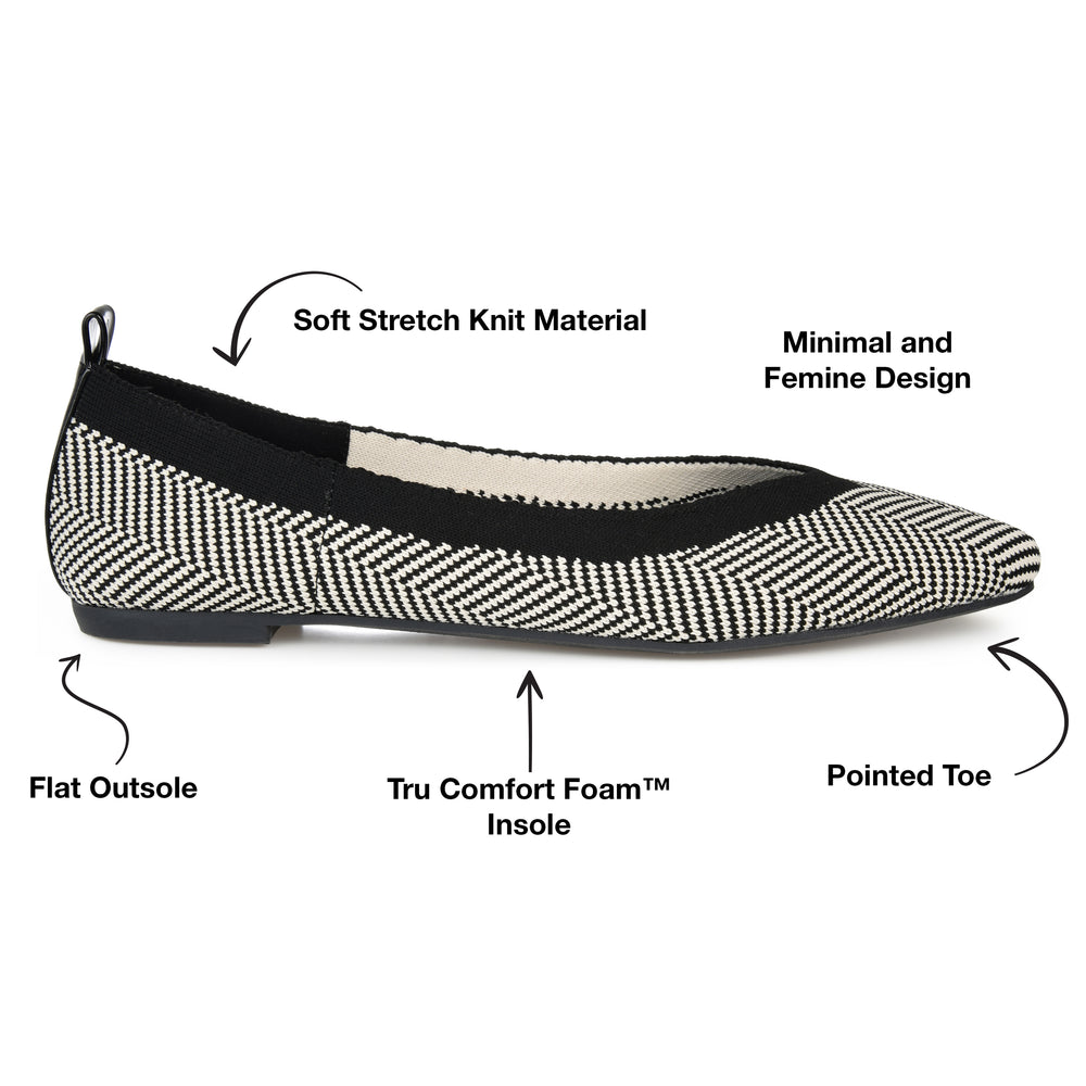 KARISE KNIT FABRIC FLAT IN WIDE