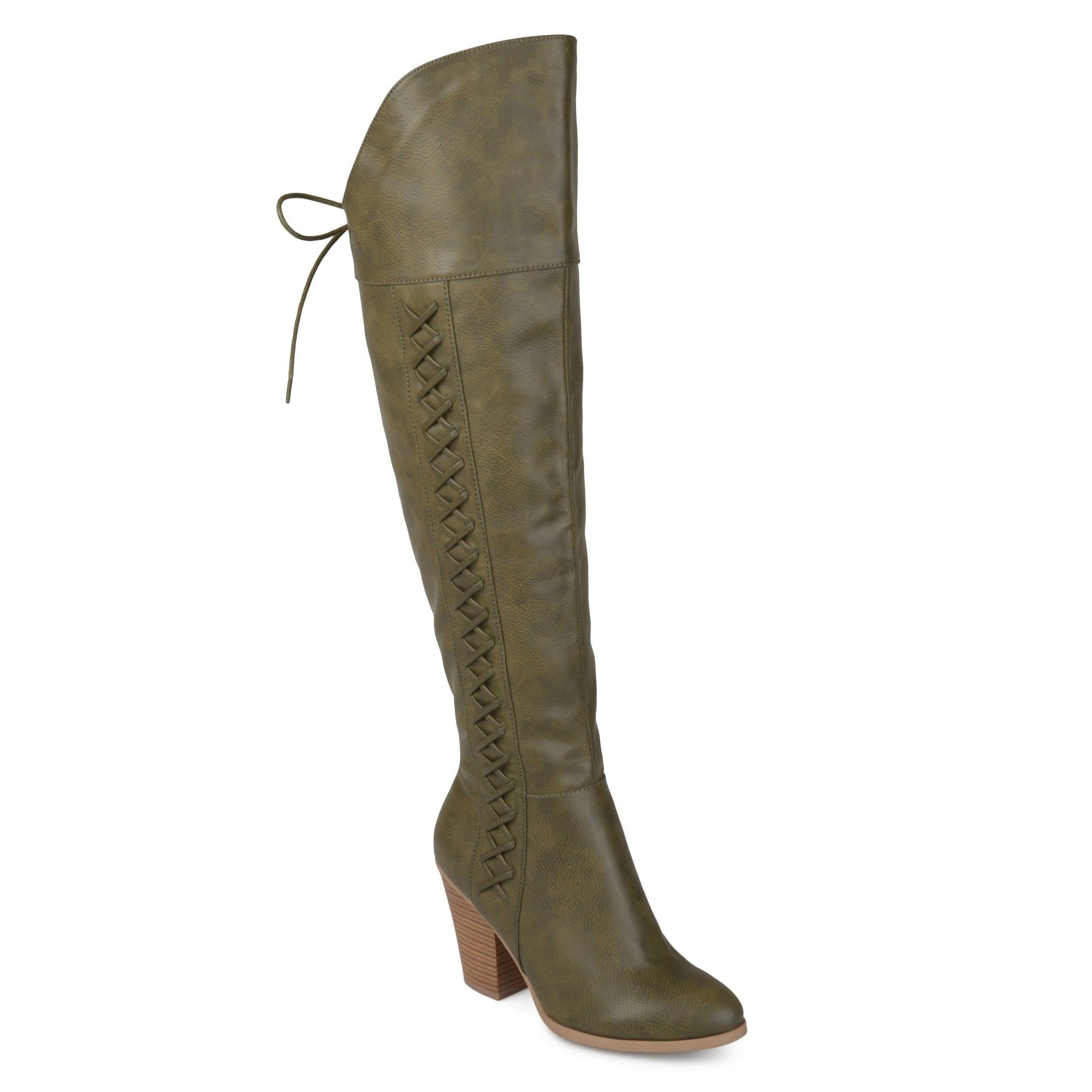 Olive wide calf boots Clearance