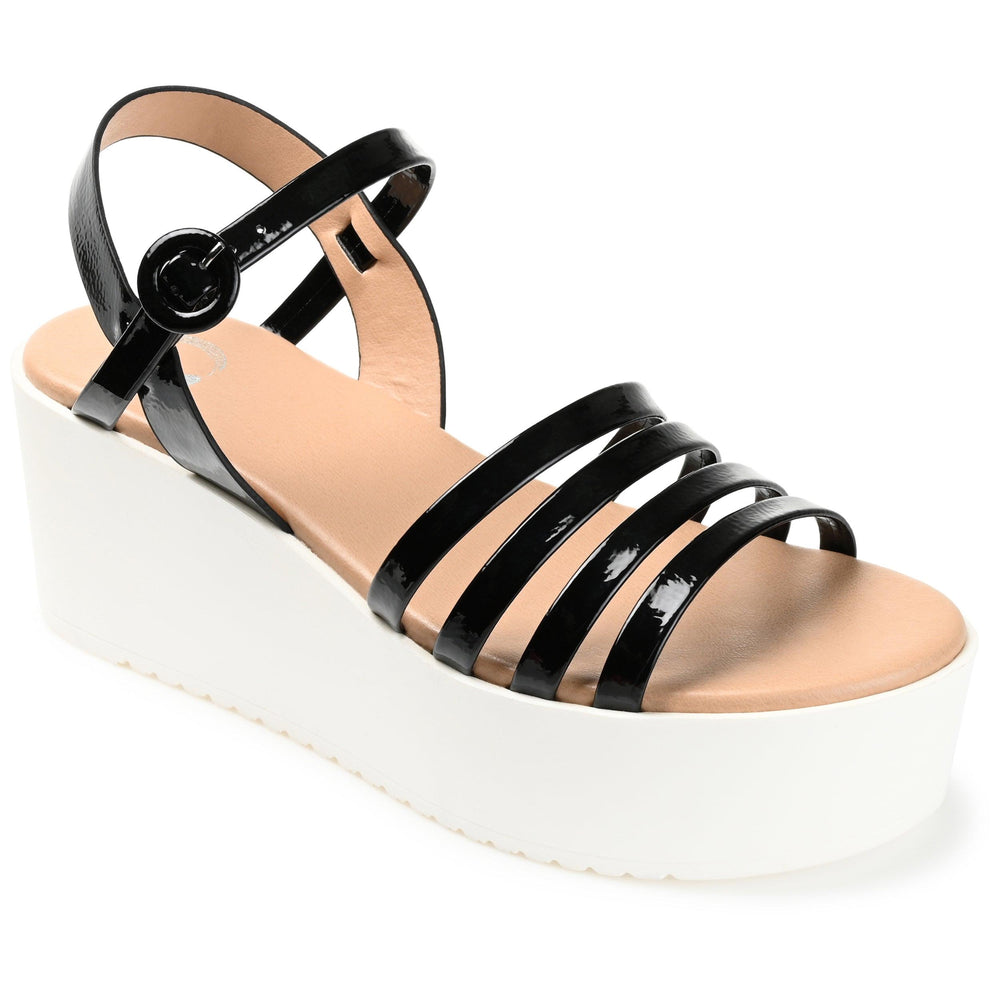 MIRAGGE PLATFORM SANDALS IN FAUX LEATHER