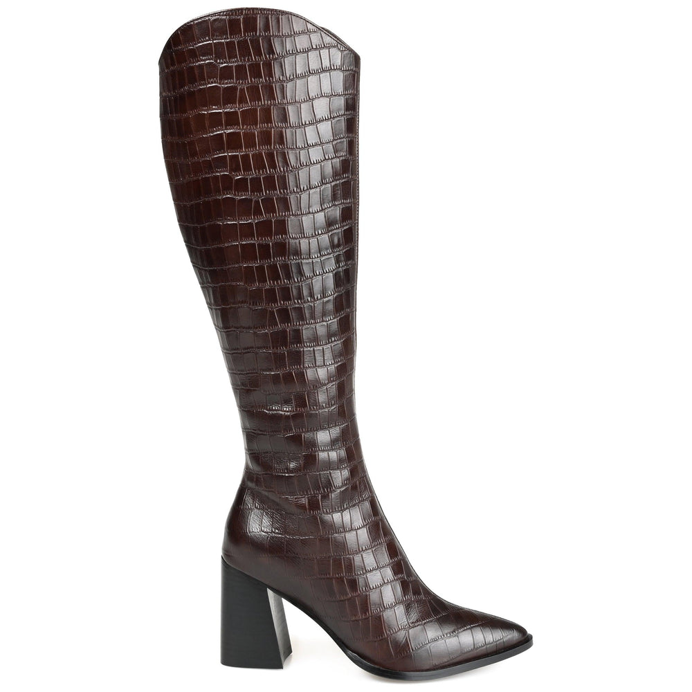 LAILA LEATHER BOOTS IN WIDE CALF