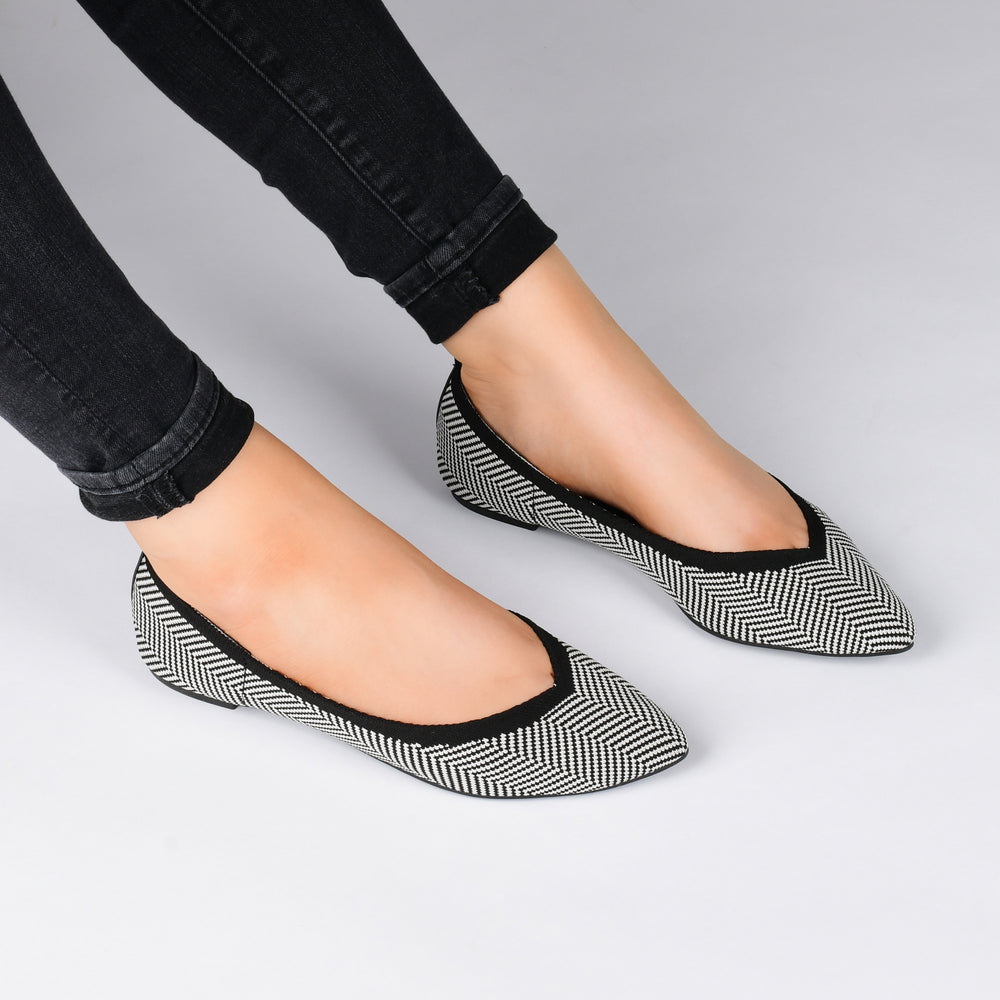 KARISE KNIT FABRIC FLAT IN WIDE