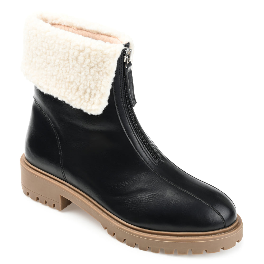 FYNN ZIP-UP BOOTIES IN FAUX LEATHER