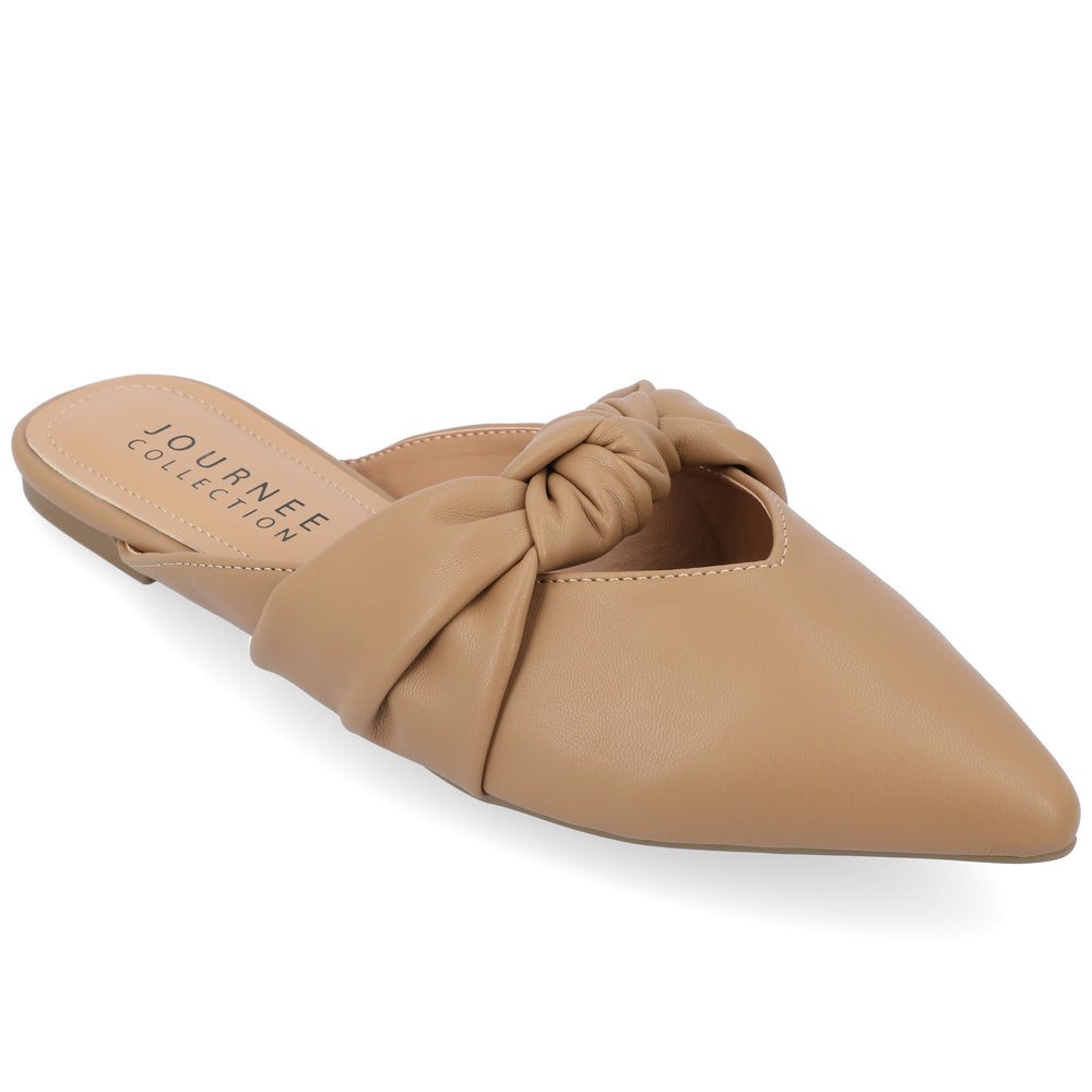 SALINN MULE FLATS IN FAUX LEATHER