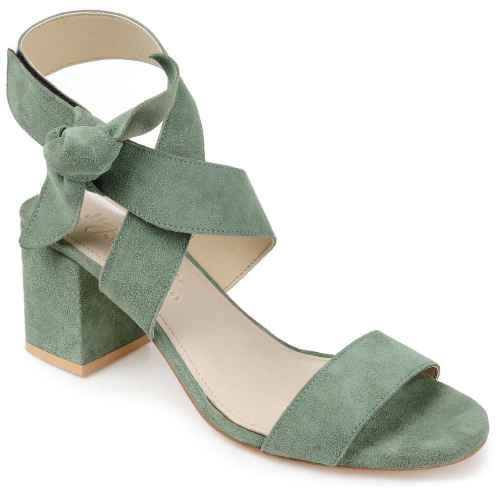 HETHER STRAPPY BLOCK HEELS IN SUEDE