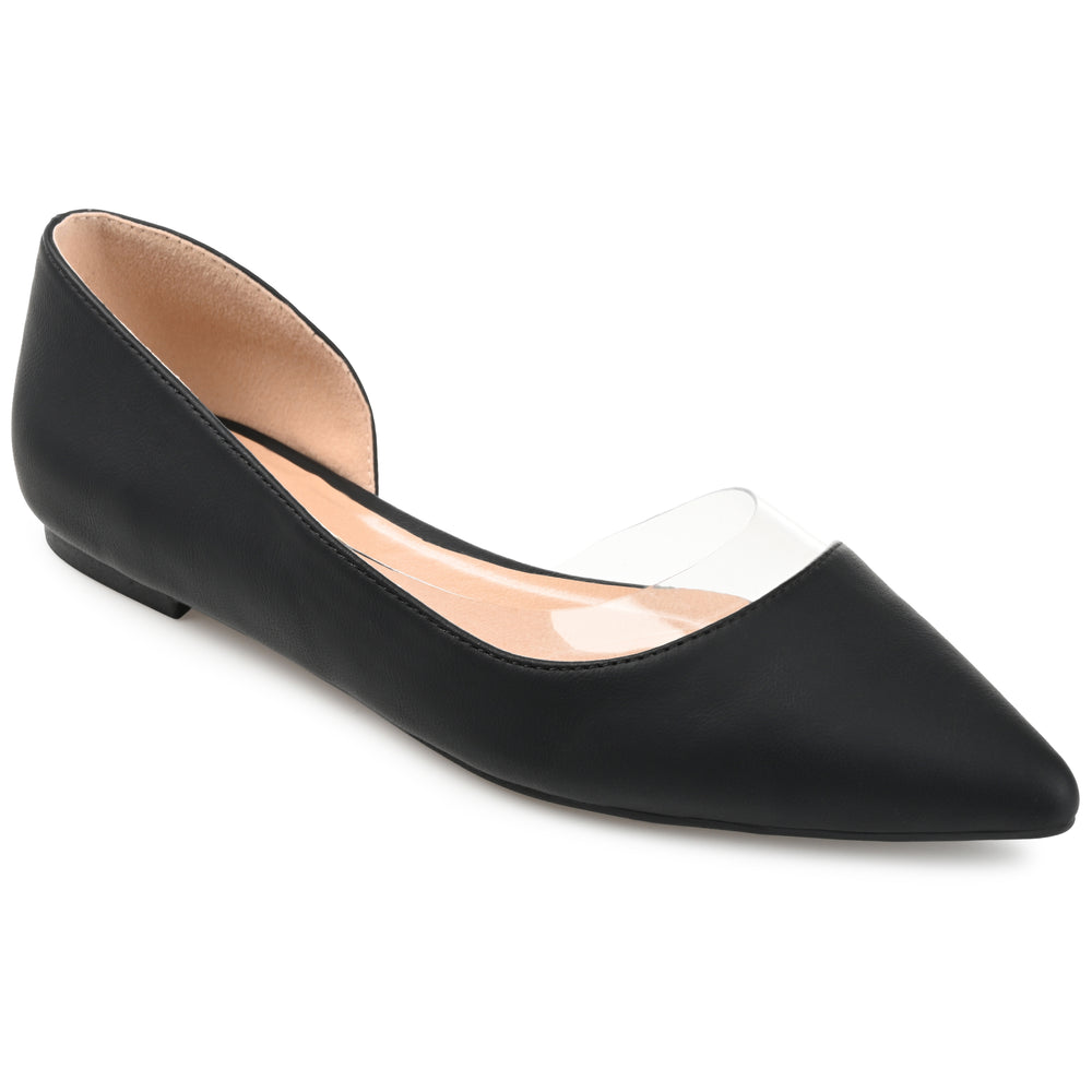 MIKKI D'ORSAY FLATS IN FAUX LEATHER